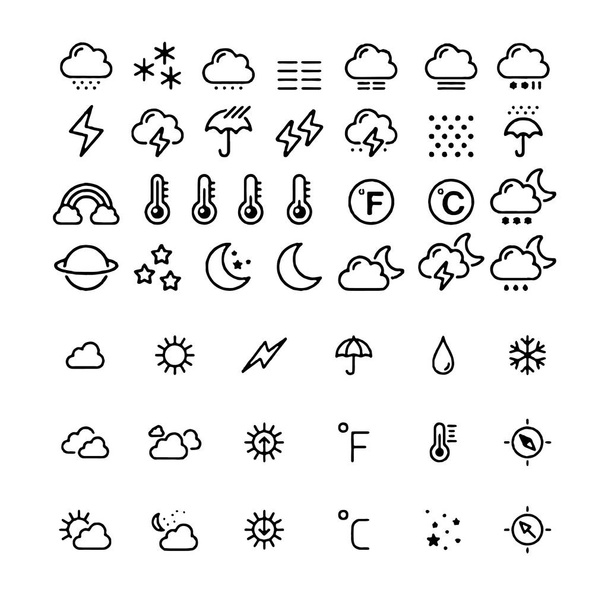icônes météo avec vecteur de fond blanc
 - Vecteur, image