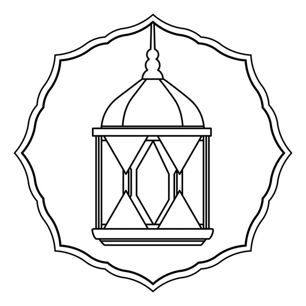 lámpara kareem ramadán con luna colgante vector ilustratio
 - Vector, Imagen
