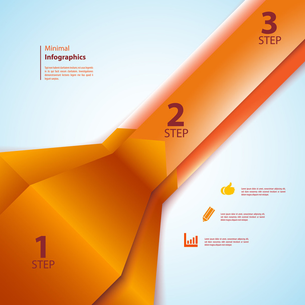 Uno, dos, tres cintas infográficas. Ilustración vectorial para su presentación empresarial
 - Vector, Imagen