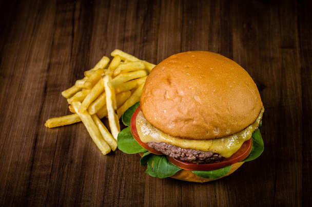 Craft beef burger - Фото, изображение