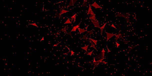 Explosión triángulos flujo de datos nube caos diseño
 - Vector, Imagen