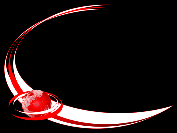 rode, zwarte en witte visitekaartje - Vector, afbeelding