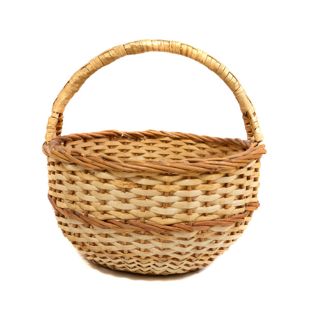 Empty wooden wicker basket - Photo, Image