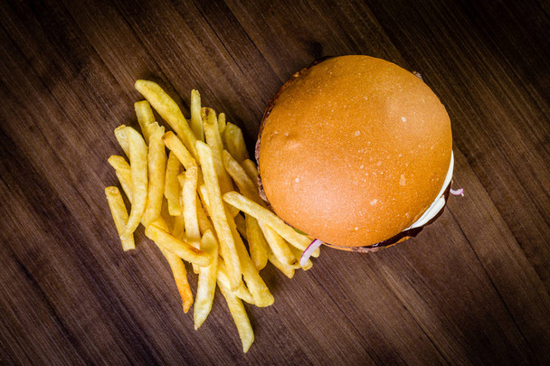 Kézműves marha burger  - Fotó, kép