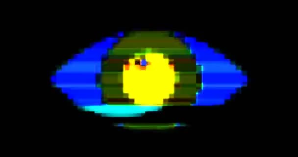Піксельна глюк для очей безшовна анімація
 - Кадри, відео