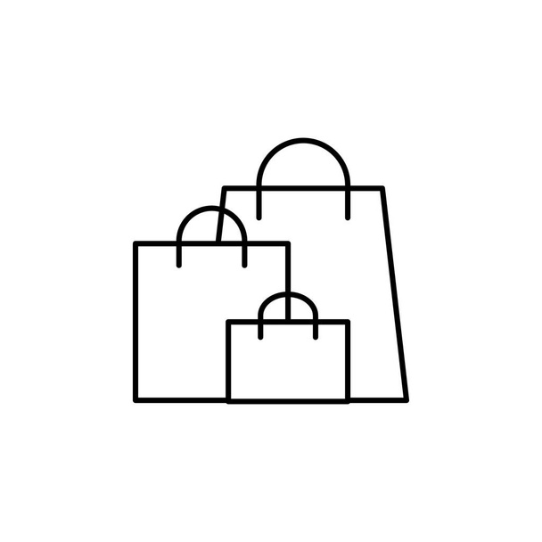 shopping, bags line icon. Elements of black friday and sales icon. Premium quality graphic design icon. Can be used for web, logo, mobile app, UI, UX - Vector, Image