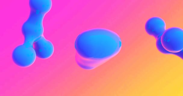 Abstraktní bubliny pohybu 3D animace - Záběry, video