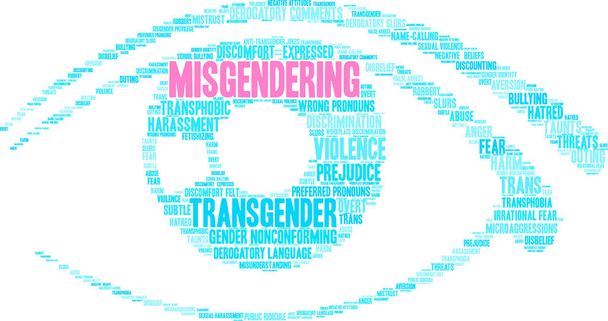 Nuvem do Word Misgendering
 - Vetor, Imagem