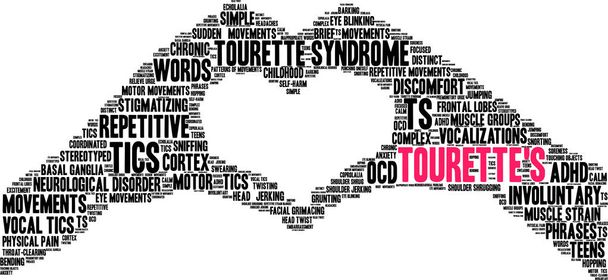 Tourette-Wortwolke  - Vektor, Bild