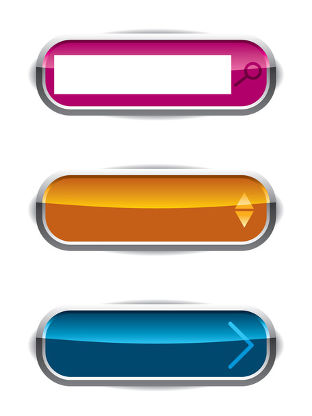 Shiny web buttons - Vector, Image