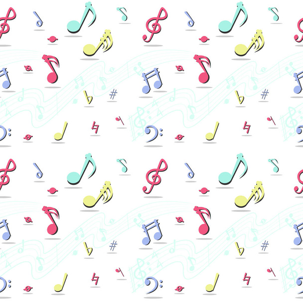 Pattern seamless background of music note. - Vector, Image