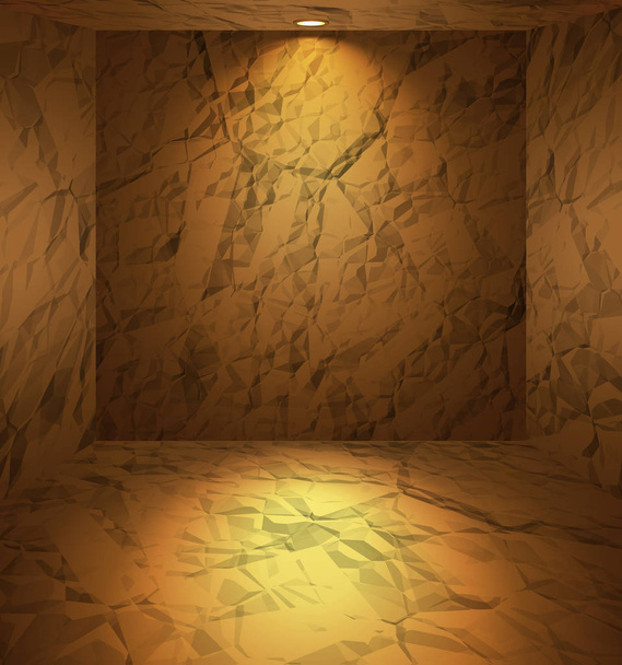 Dug room with earthen walls - Vector, Image