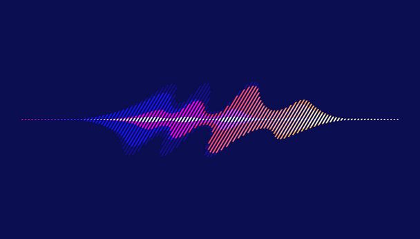 Geluidsgolven. Motion Sound Wave abstracte achtergrond. - Vector, afbeelding
