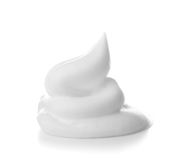 白い背景にクリーム石鹸 - 写真・画像