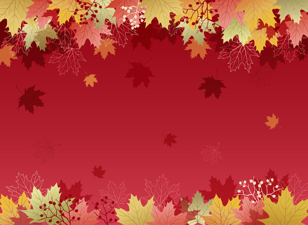 Осенний клен листья фона - Вектор,изображение