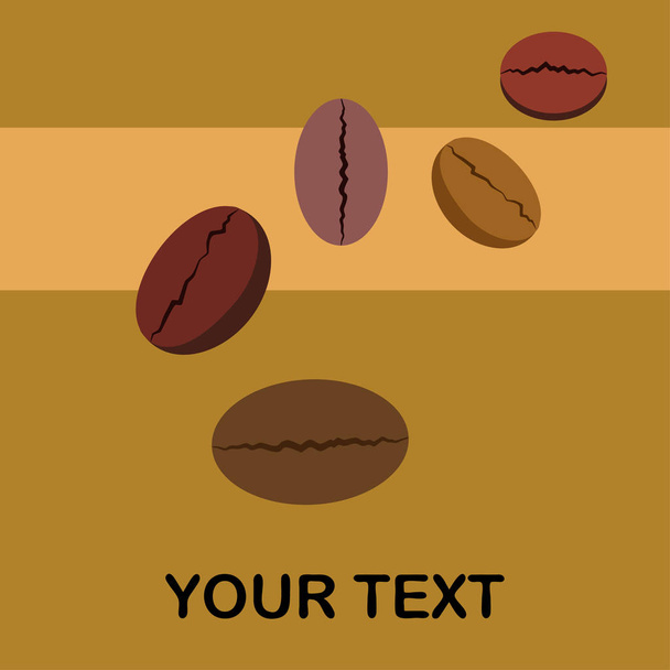 Coffee grains. Drinks menu for restaurant, vector background. - Vetor, Imagem
