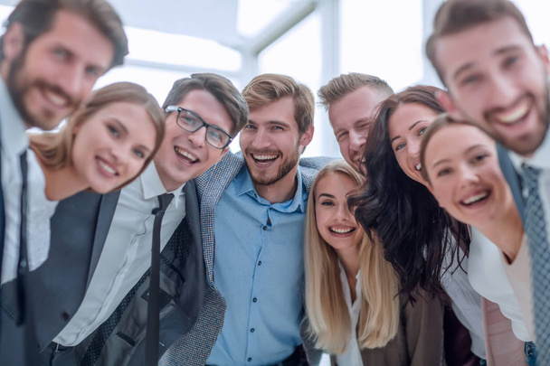 close up.a team of young business people looking at the camera. - Fotoğraf, Görsel