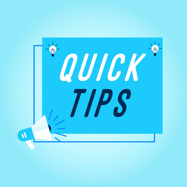 Quick tips Colorful banner Vector illustrator - Vector, Image