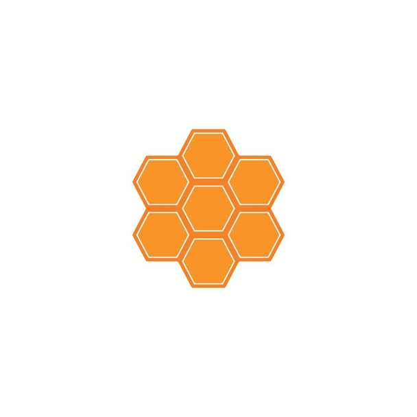 Méz fésű logó vektorikon koncepció  - Vektor, kép