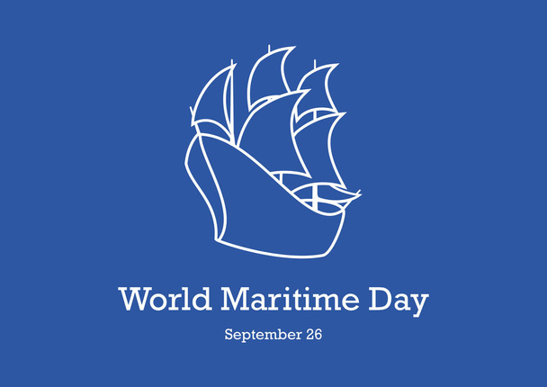 Vecteur de la Journée maritime mondiale
 - Vecteur, image
