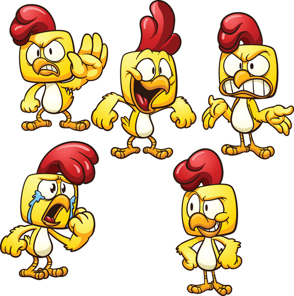kreskówka kurczak - Wektor, obraz