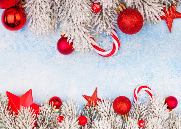 Πολύχρωμο φόντο Χριστουγεννιάτικη κάρτα με χώρο αντιγραφής - Φωτογραφία, εικόνα