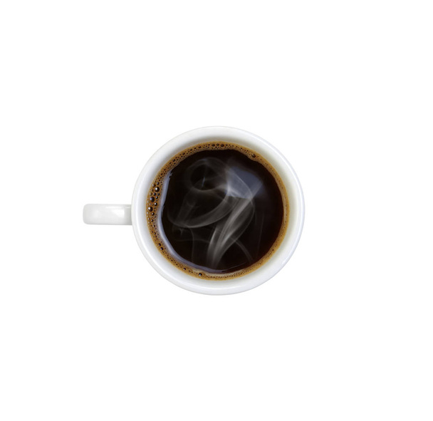  gorąca kawa na białym - Zdjęcie, obraz
