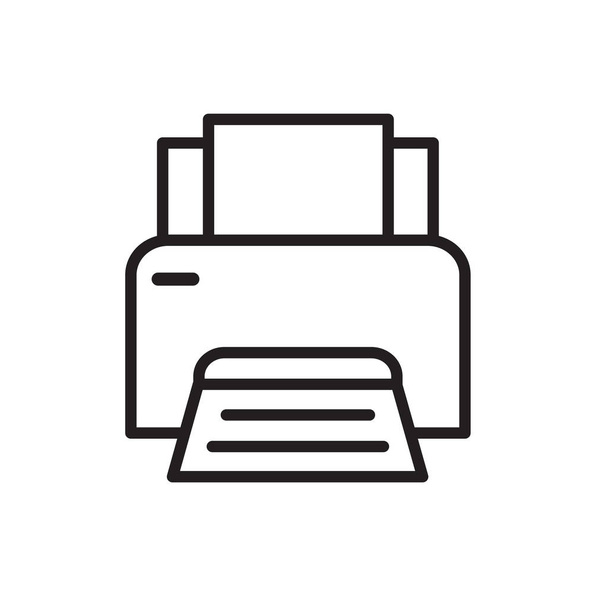 иконка офисного принтера - векторная иллюстрация
 - Вектор,изображение