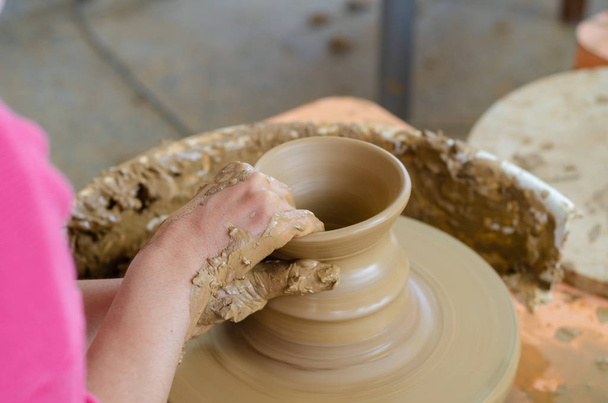 Pottery making in  studio. - Фото, зображення
