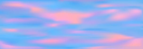 vector of the clouds and the blue sky. and light from the sun in the evening with clouds make a beautiful orange color. and is used as an illustration or background. - Vector, Image
