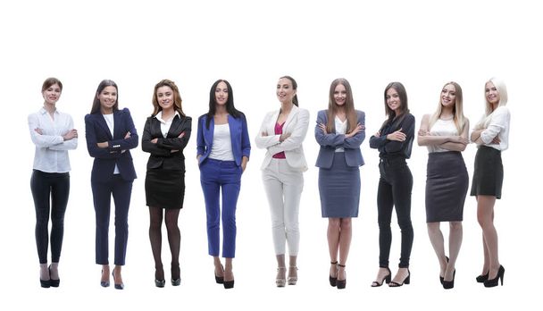 panoramic photo of a big business team standing together - Фото, зображення