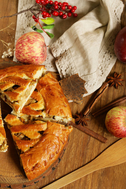 házi almás pite desszert - Fotó, kép