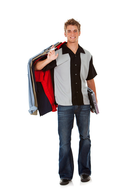 Student: Male Teen Heading to College - Zdjęcie, obraz
