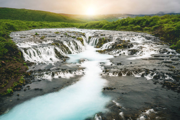 Bruarfoss vodopád v Brekkuskogur, Island. - Fotografie, Obrázek
