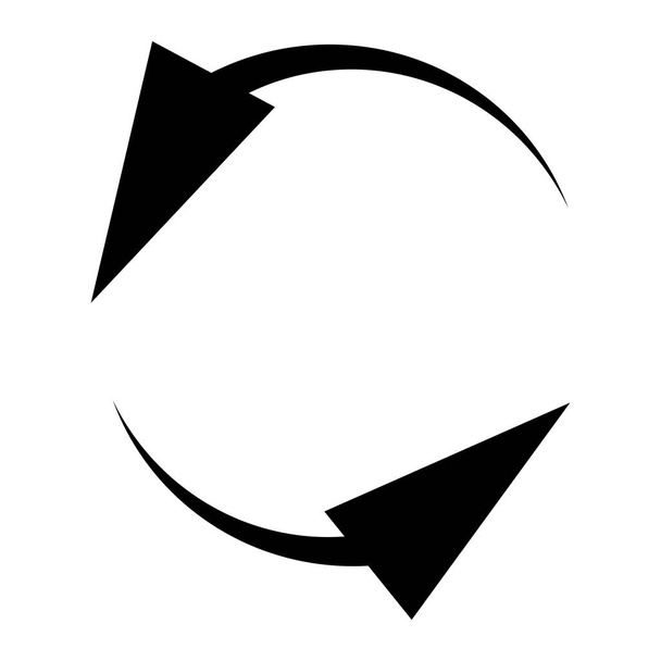 Κυκλική, κυκλικό βέλος αριστερά. Ακτινικό εικονίδιο βέλους, σύμβολο. Αντίπ - Διάνυσμα, εικόνα
