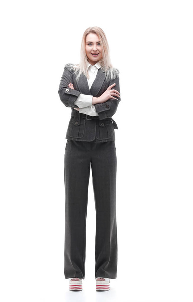 full-length portrait of young business woman - Foto, imagen