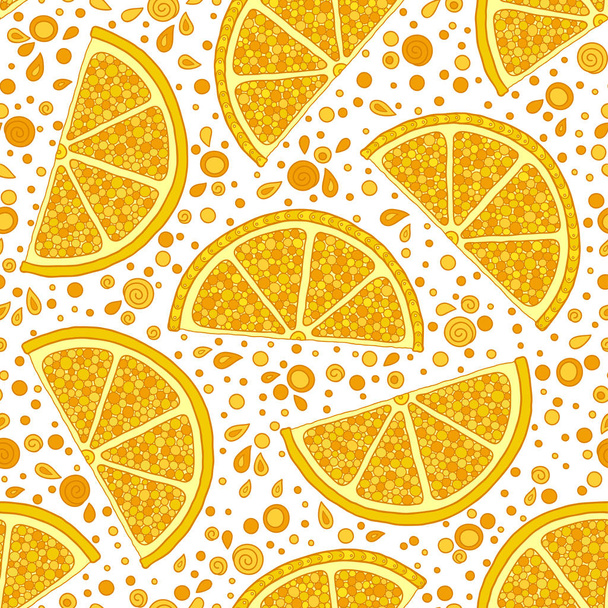 Fresh lemons background, hand drawn. - Vector, Imagen