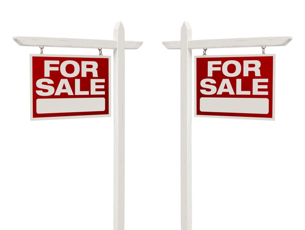 Пара на продаж знаки нерухомості з відсічним контуром
 - Фото, зображення