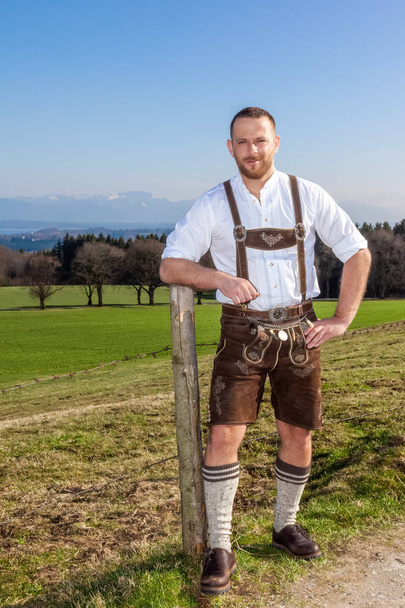 bavarian traditional man outdoors - Fotó, kép