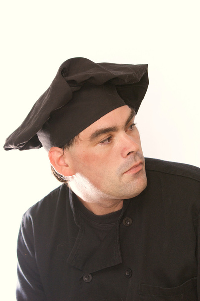 Portrait de chef masculin en noir
 - Photo, image