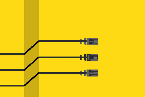 Modern Ethernet Cables Concept - Vector, Image