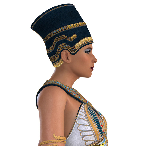 エジプトのネフェルティティの顔 - 写真・画像