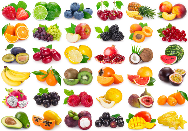Collection of fresh fruits and berries - Photo, Image