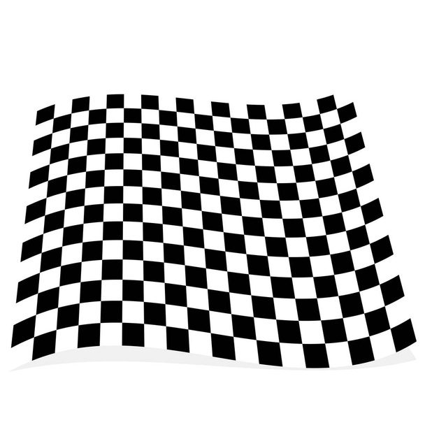 レース、影と白に隔離されたレースフラグ要素 - ベクター画像