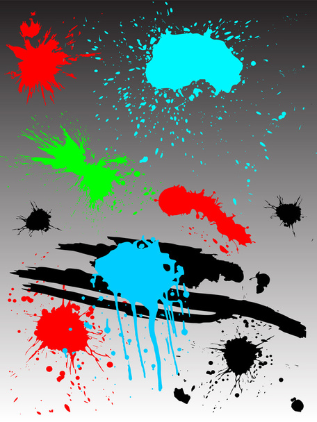 Splashes coloridos
 - Vetor, Imagem