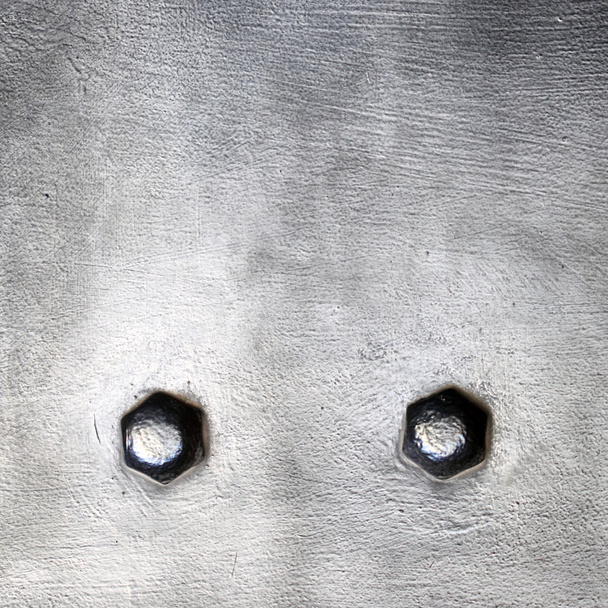Black metal plate or armour texture with rivets - Foto, Bild