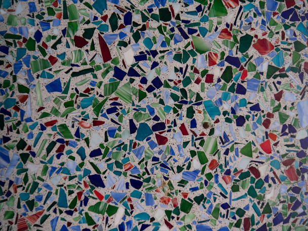 Glass Mosaic of Blue, Green, and Red - Photo, Image