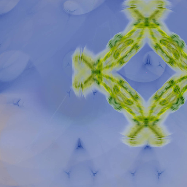 Fantasy chaotic colorful fractal pattern. Abstract fractal shapes. 3D rendering illustration background or wallpaper - Foto, Imagem