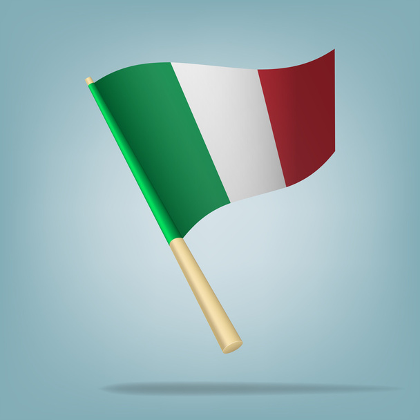Italská vlajka, vektorová ilustrace - Vektor, obrázek