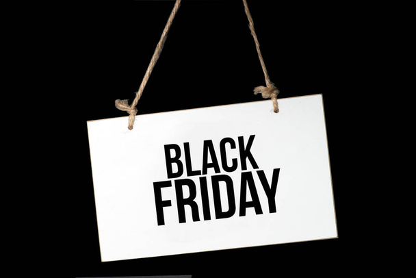 A blackboard with a reference to the special offers on Black Friday - Photo, image